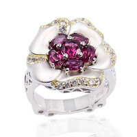 Rhodolite Silver Ring (Dallas Prince Designs)
