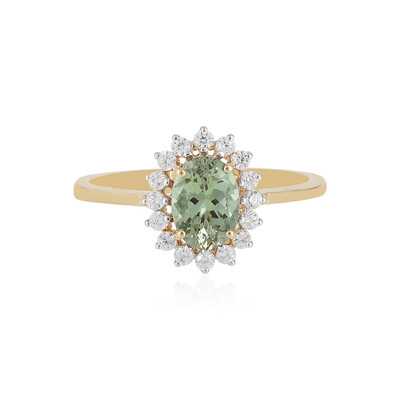 9K Green Tanzanite Gold Ring