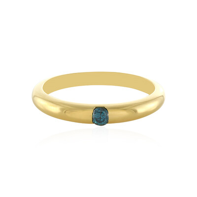 I3 Blue Diamond Silver Ring