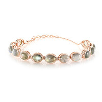 Green Maniry Labradorite Silver Bracelet (KM by Juwelo)