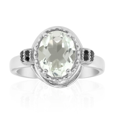 Green Amethyst Silver Ring