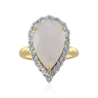 Rainbow Moonstone Silver Ring