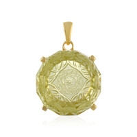 Lemon Quartz Silver Pendant