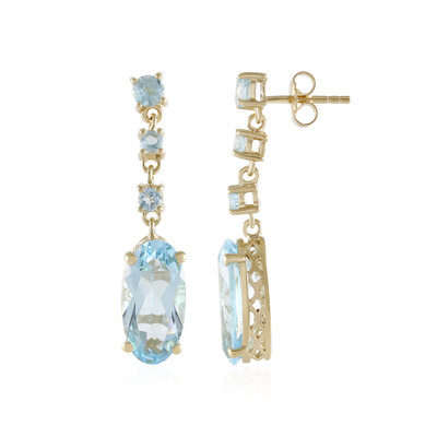 Sky Blue Topaz Silver Earrings