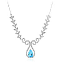 Swiss Blue Topaz Silver Necklace