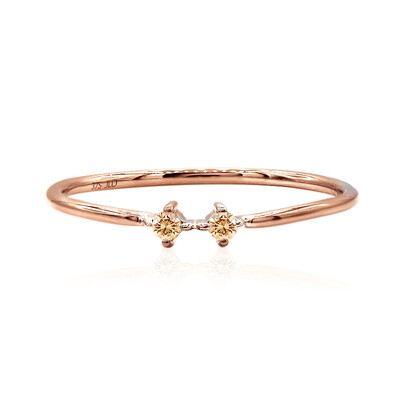 9K SI1 Argyle Rose De France Diamond Gold Ring (Annette)