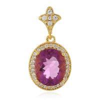 Mexican Pink Fluorite Silver Pendant
