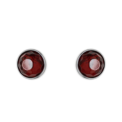 Colombian red Amber Silver Earrings (dagen)