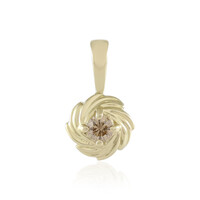 9K I2 Champagne Diamond Gold Pendant