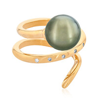 10K Tahitian Pearl Gold Ring