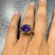 Siberian Amethyst Silver Ring (Adela Silber)