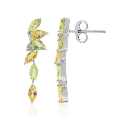 Peridot Silver Earrings