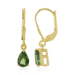 Madagascan Neon Tourmaline Silver Earrings