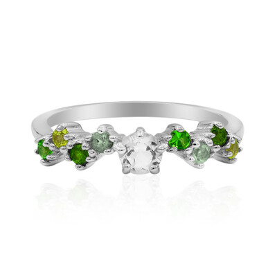 White Topaz Silver Ring