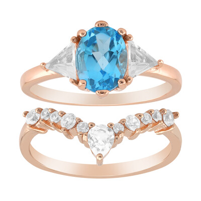 Swiss Blue Topaz Silver Ring