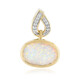 9K Brazilian White Opal Gold Pendant
