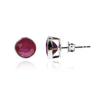 Madagascar Ruby Silver Earrings