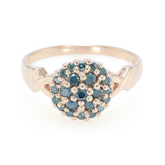 Fancy Diamond Silver Ring