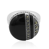 Black Onyx Silver Ring