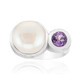 White Freshwater Pearl Silver Ring (Michelle Albala)