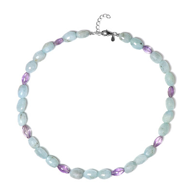 Aquamarine Silver Necklace