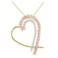 18K Unheated Padparadscha Sapphire Gold Necklace (AMAYANI)