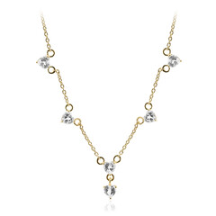 White Topaz Silver Necklace