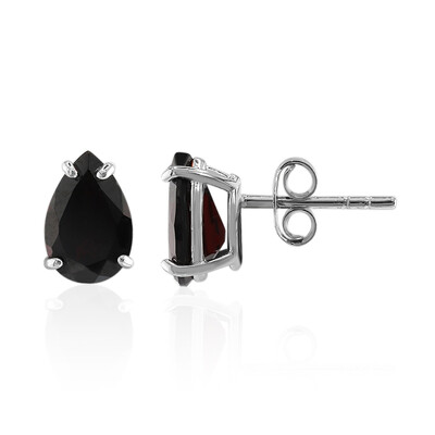 Garnet Silver Earrings