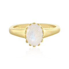 Rainbow Moonstone Silver Ring
