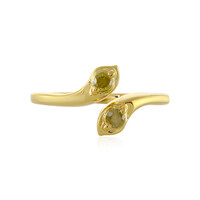 I3 Yellow Diamond Silver Ring
