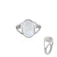 Rainbow Moonstone Silver Ring