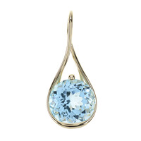 9K Sky Blue Topaz Gold Pendant