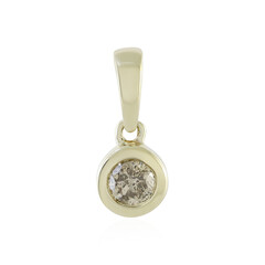 9K I4 Champagne Diamond Gold Pendant