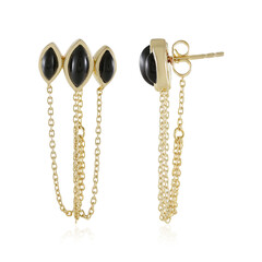 Black Onyx Silver Earrings