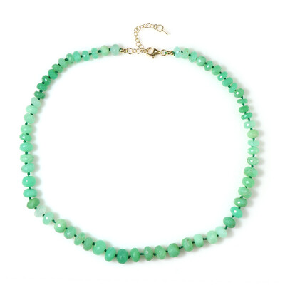 Chrysoprase Silver Necklace (Adela Silber)
