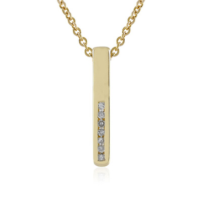 9K I2 (J) Diamond Gold Necklace (de Melo)