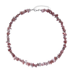 Strawberry Quartz Silver Necklace