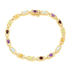 Zambian Amethyst Silver Bracelet