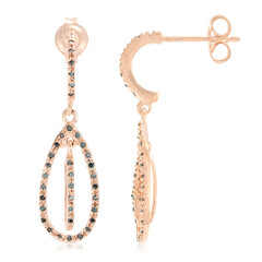 Fancy Diamond Silver Earrings