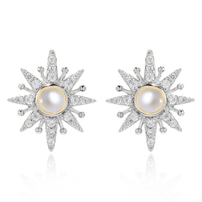 Freshwater pearl Silver Earrings (Dallas Prince Designs)