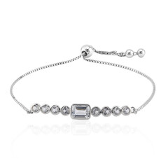 White Topaz Silver Bracelet