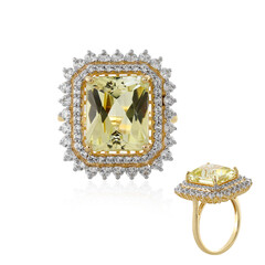 9K Canary Kunzite Gold Ring