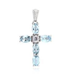 Sky Blue Topaz Silver Pendant