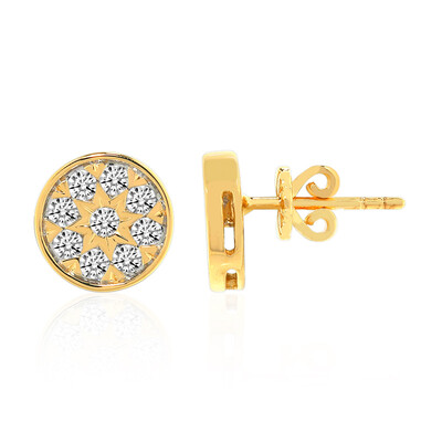 14K IF (D) Diamond Gold Earrings (Annette)