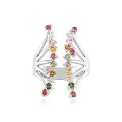 Fancy Tourmaline Silver Ring