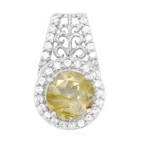 Rutile Quartz Silver Pendant