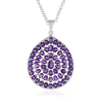 Zambian Amethyst Silver Necklace