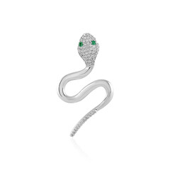 Colombian Emerald Silver Pendant