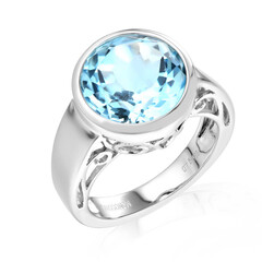 Sky Blue Topaz Silver Ring
