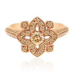 14K SI1 Argyle Rose De France Diamond Gold Ring